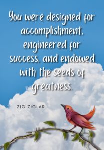 Quote by Zig Ziglar, Printable Sized for Filofax and A5 Notebooks