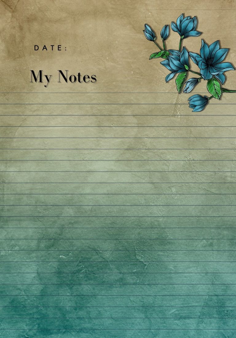 Printable Notepaper for A5 Notebooks and Filofax