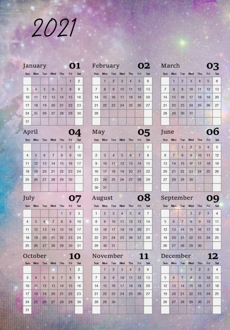 Free Printable Calendar for Filofax, Digital Notebooks