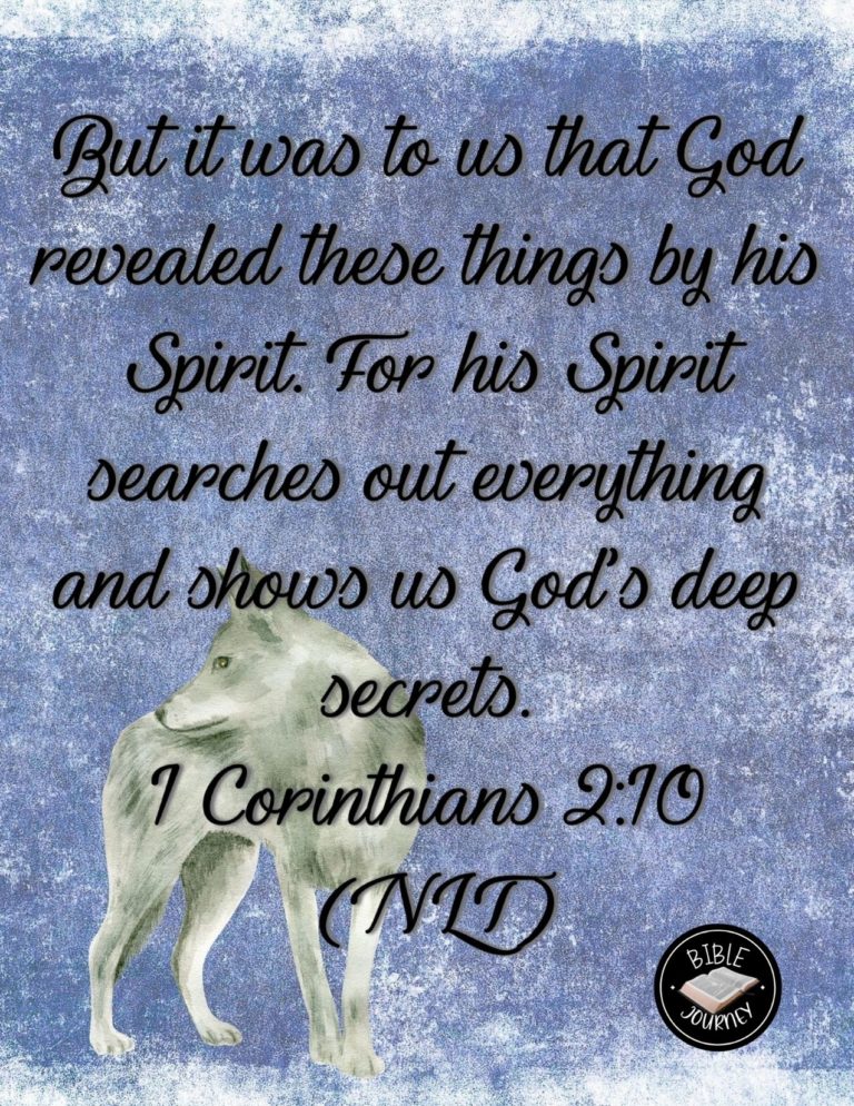 1 Corinthians 2:10 NLT - But it was to us that God revealed these things by his Spirit. For his Spirit searches out everything and shows us God's deep secrets.