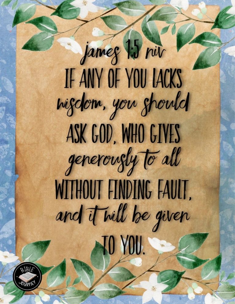 James 1:5 NIV - If any of you lacks wisdom, you should ask God, who gives generously to all without finding fault, and it will be given to you.