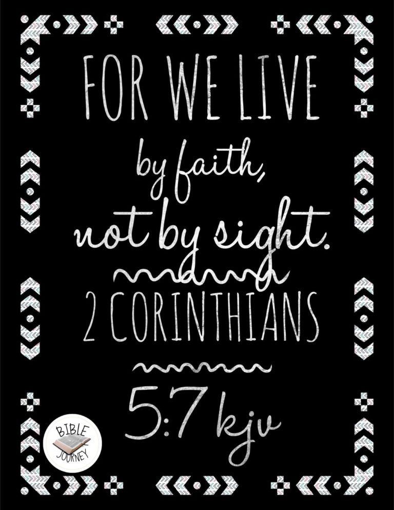 2 Corinthians 5:7 NIV - For we live by faith, not by sight.